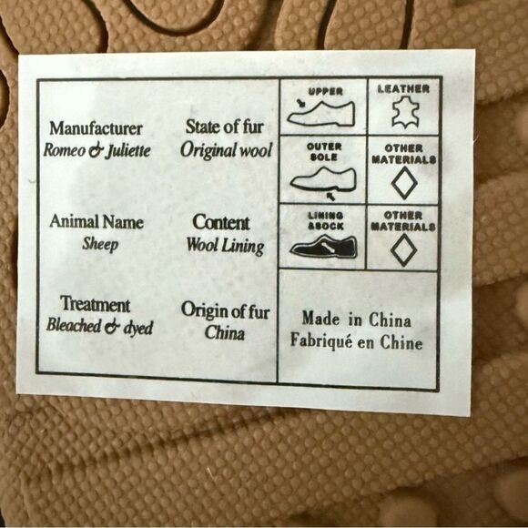 BearPaw Jamie Sheep Wool Lined Youth Moccasin Slippers Iced Coffee Size 4 - Picture 8 of 13